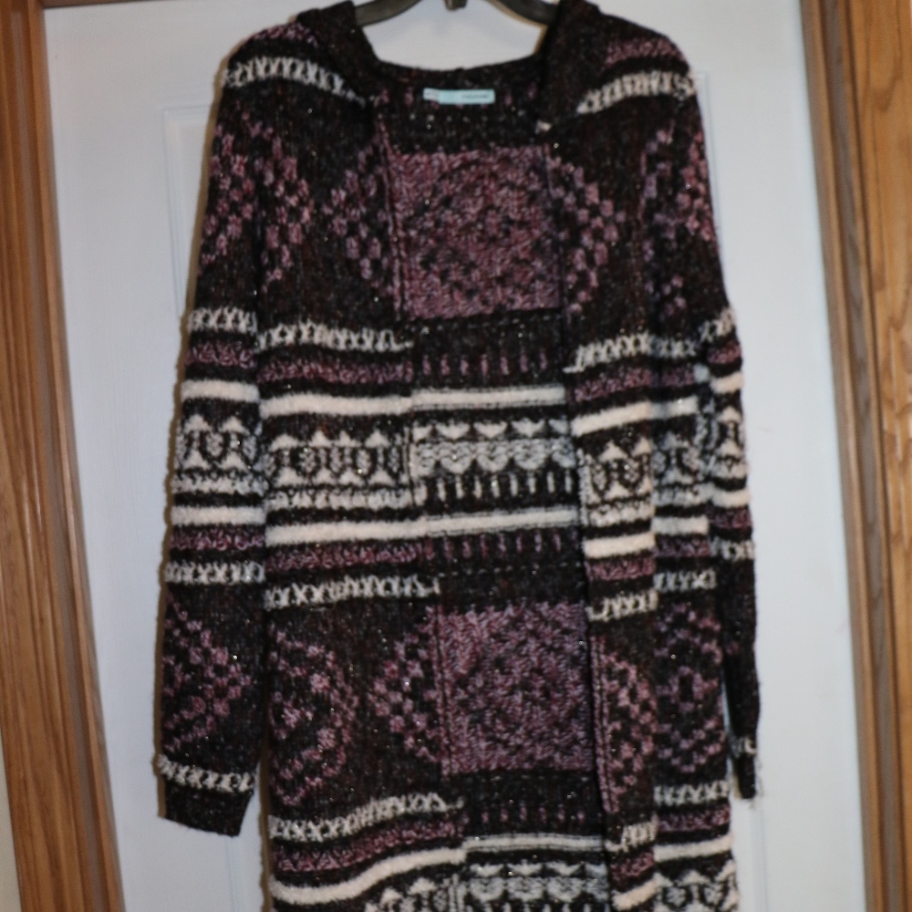 hooded cardigan